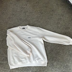 White Fox waffle knit sweater